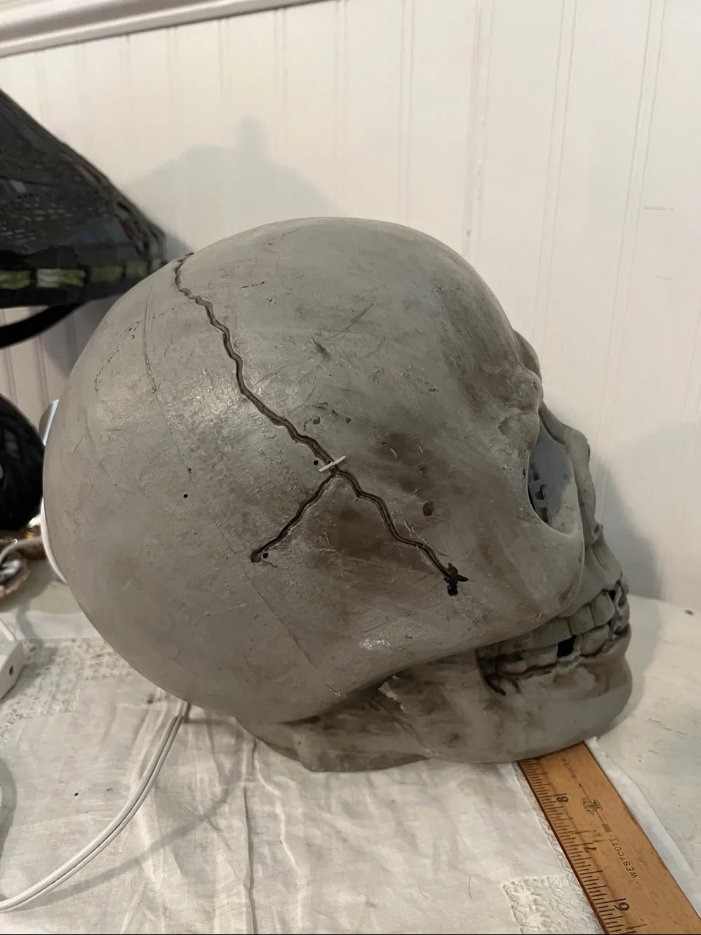 Vintage Halloween Skull head blow mold